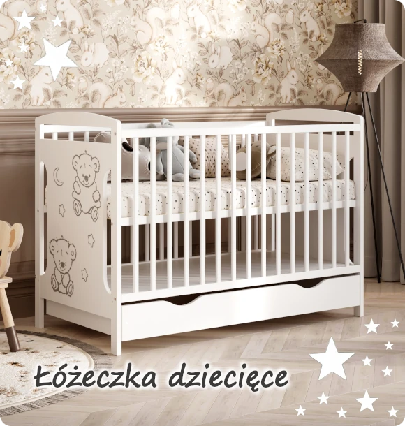 Łóżeczko dziecięce z opcją przekształcenia w tapczanik. 2w1 łóżeczko dla niemowląt 60x120 cm